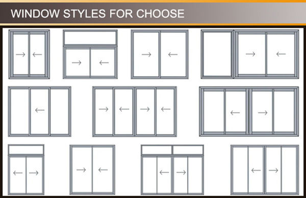Commercial Position Customized Colors Sliding UPVC Window With Fiberglass Mash System
