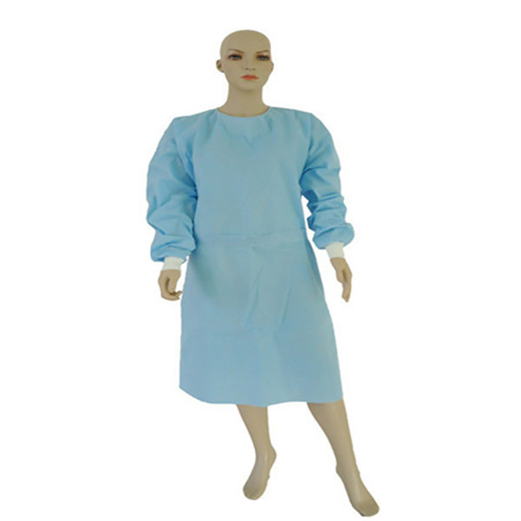 Blue Fluid Resistant FDA 16-70gsm Gown Disposable
