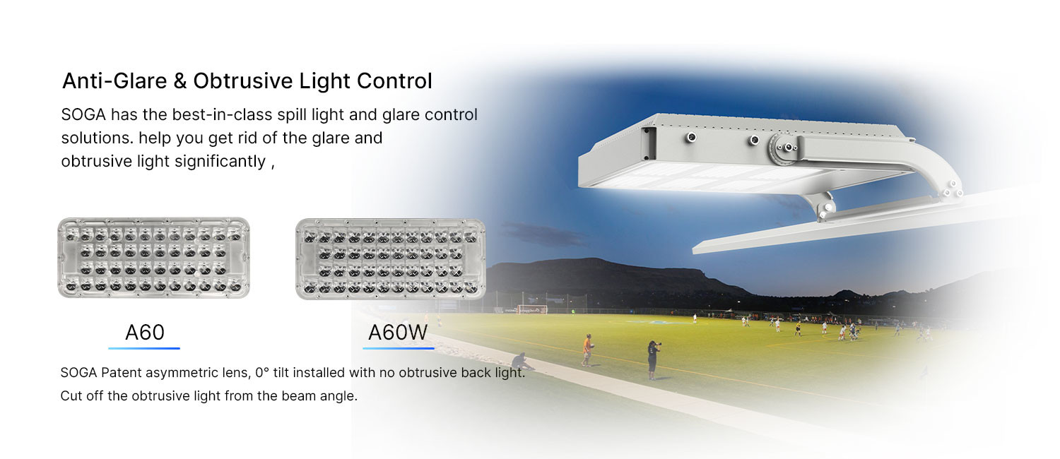 AC90 305V Outdoor LED Sports Lights IP66 Tennis Court Lighting Dimming