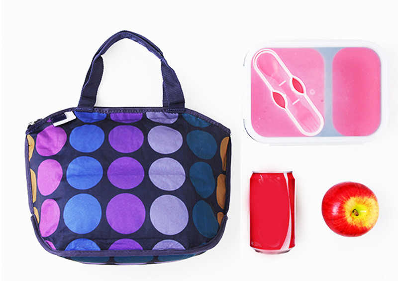 Aluminum Foil Lining Women Picnic Cooler Neoprene Lunch Bag