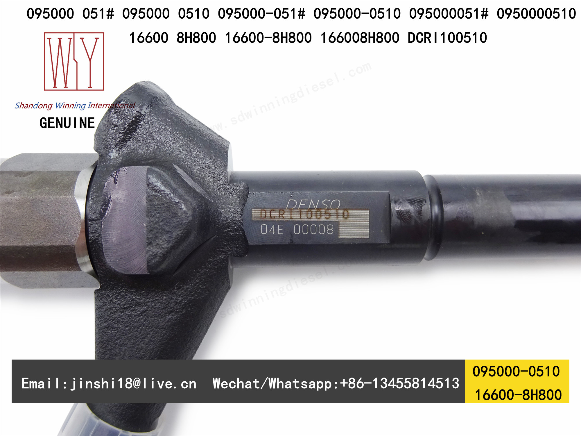 DENSO GENUINE AND NEW FUEL INJECTOR 095000-051# 095000-0510 16600-8H800 DCRI100510 FOR NISSAN X-TRAIL YD22ETI 2.2D ENGIN