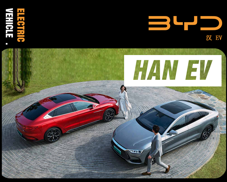 Byd Han 715KM 4WD Flagship Electric Cars Suv High Speed Byd Car 2023 Creation Edition April 2022 Size mm 4995*1910*1495