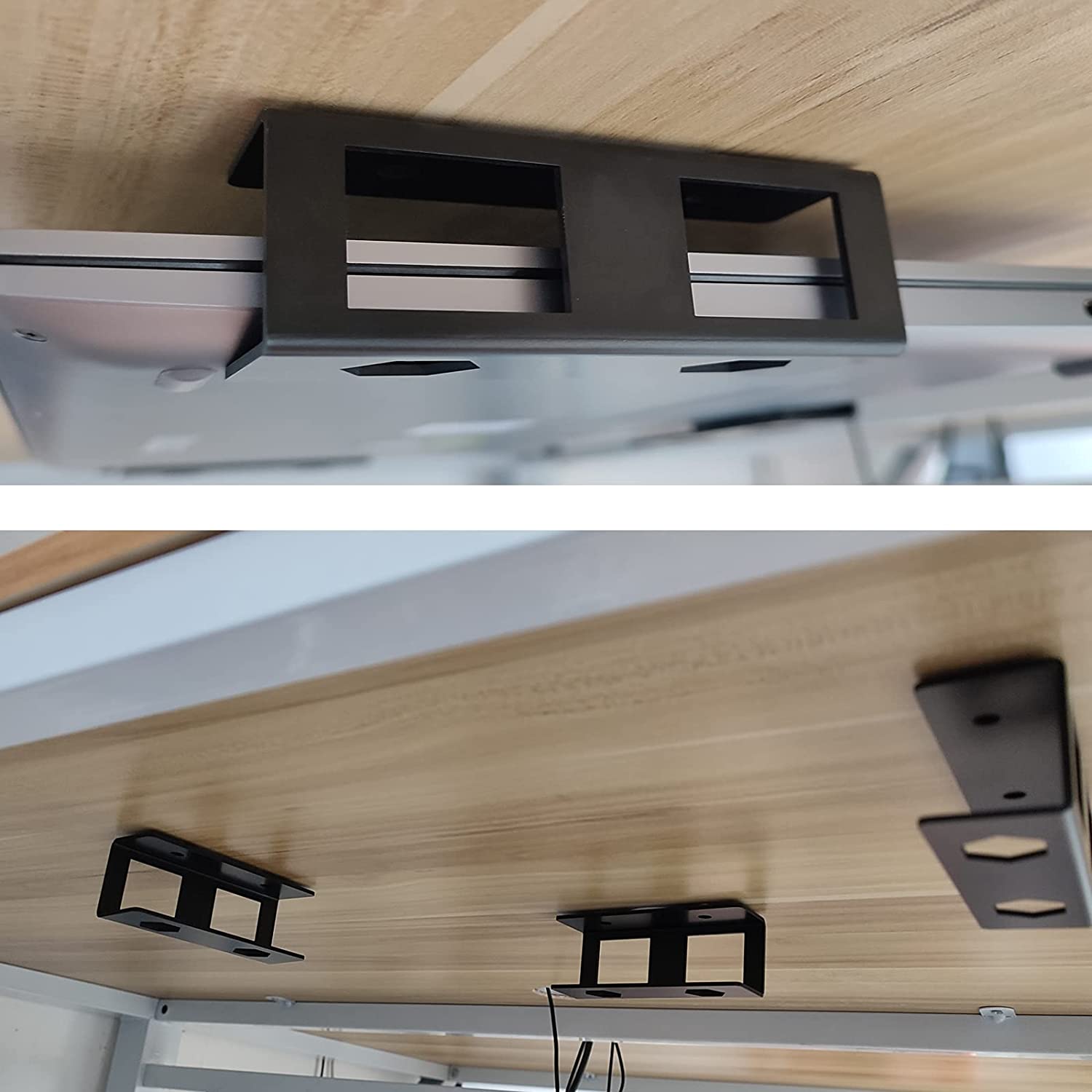 Single Tier Metal Under Desk Laptop/Keyboard Storage Mount with Screw and Bracket