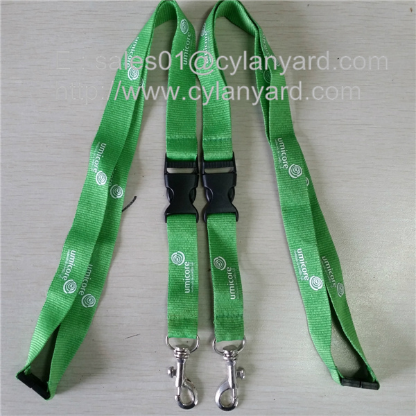 green lanyard with release buckle