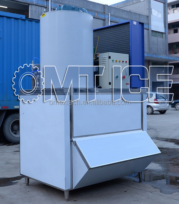 High Production Industrial Flake Ice Maker 600KG Capacity Power Saving Low Noise