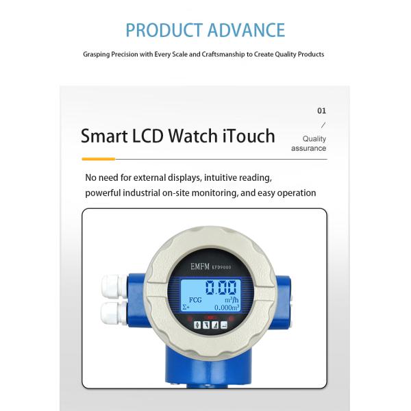 Integrated Electromagnetic Flowmeter Stainless Steel For Sewage Liquid / Electroplating