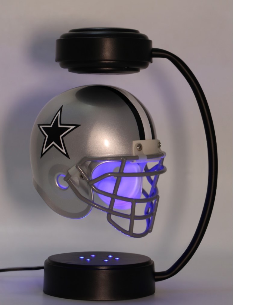 new magnetic levitation floating NFL Hover Helmet levitating hover helmet display stands