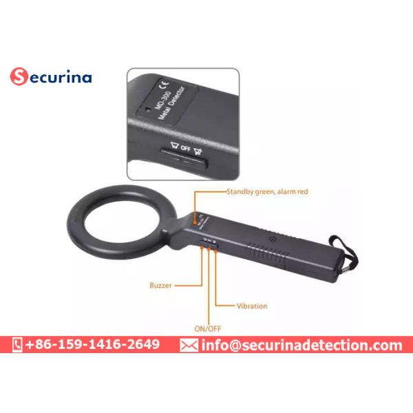 Lightweight 300g Handheld Security Detector , Airport Magnetometer Metal Detector