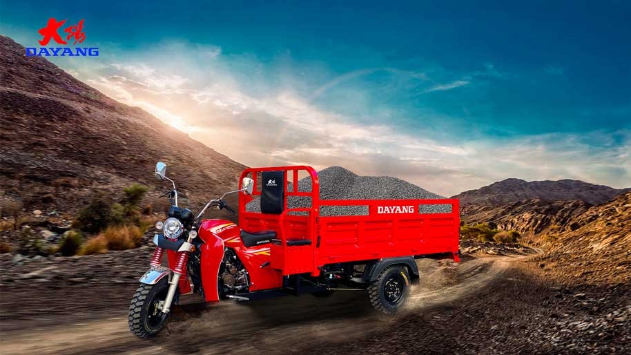 High Capacity Tricycle Cargo Truck for Adults 1200kg Loading Two Seats Transport