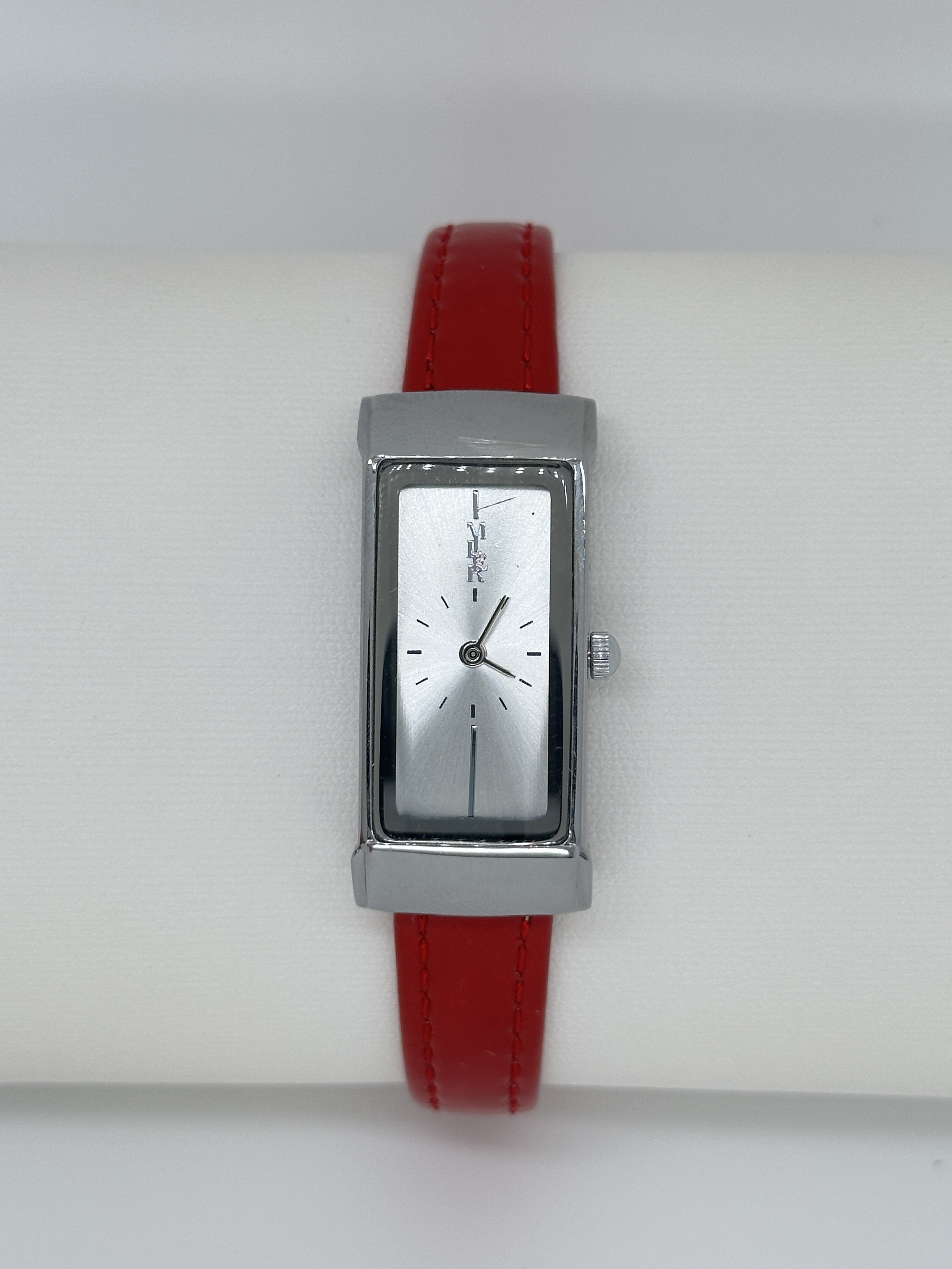 Gift Genuine Leather Mens Waterproof Wrist Watch Square Single Dial Quartz Watch
