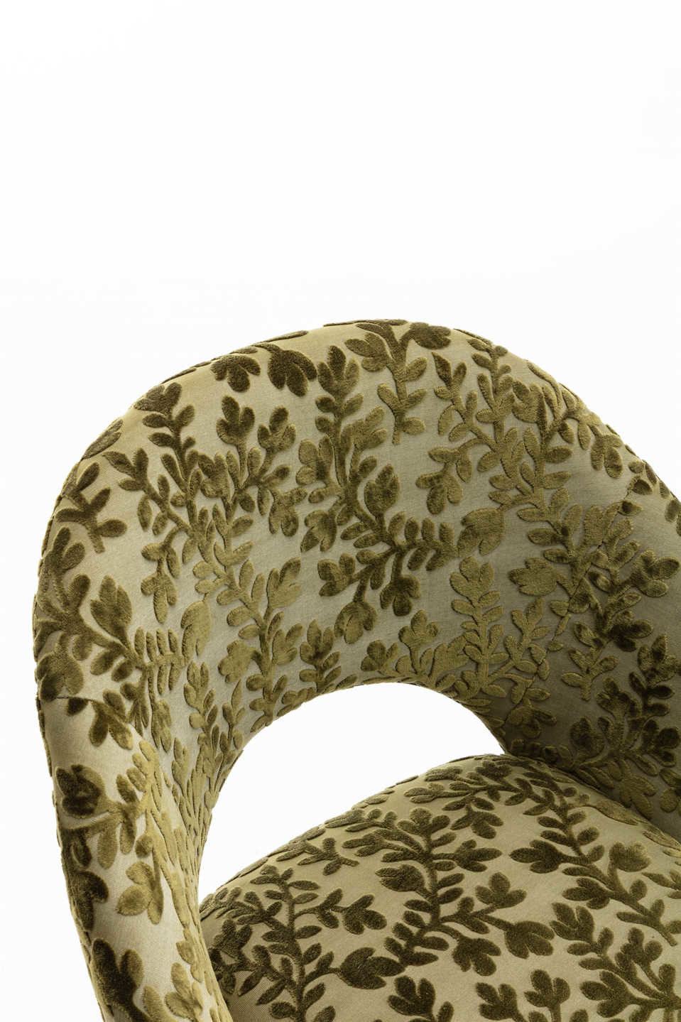 Green Swivel D18.90”Living Room Office Chair With Golden Feet Base