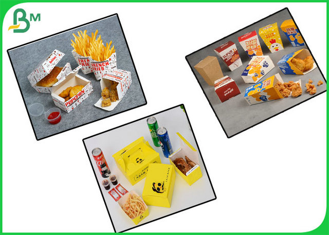  FDA Certification 300G White Color Lunch Box Paper For Paper Box