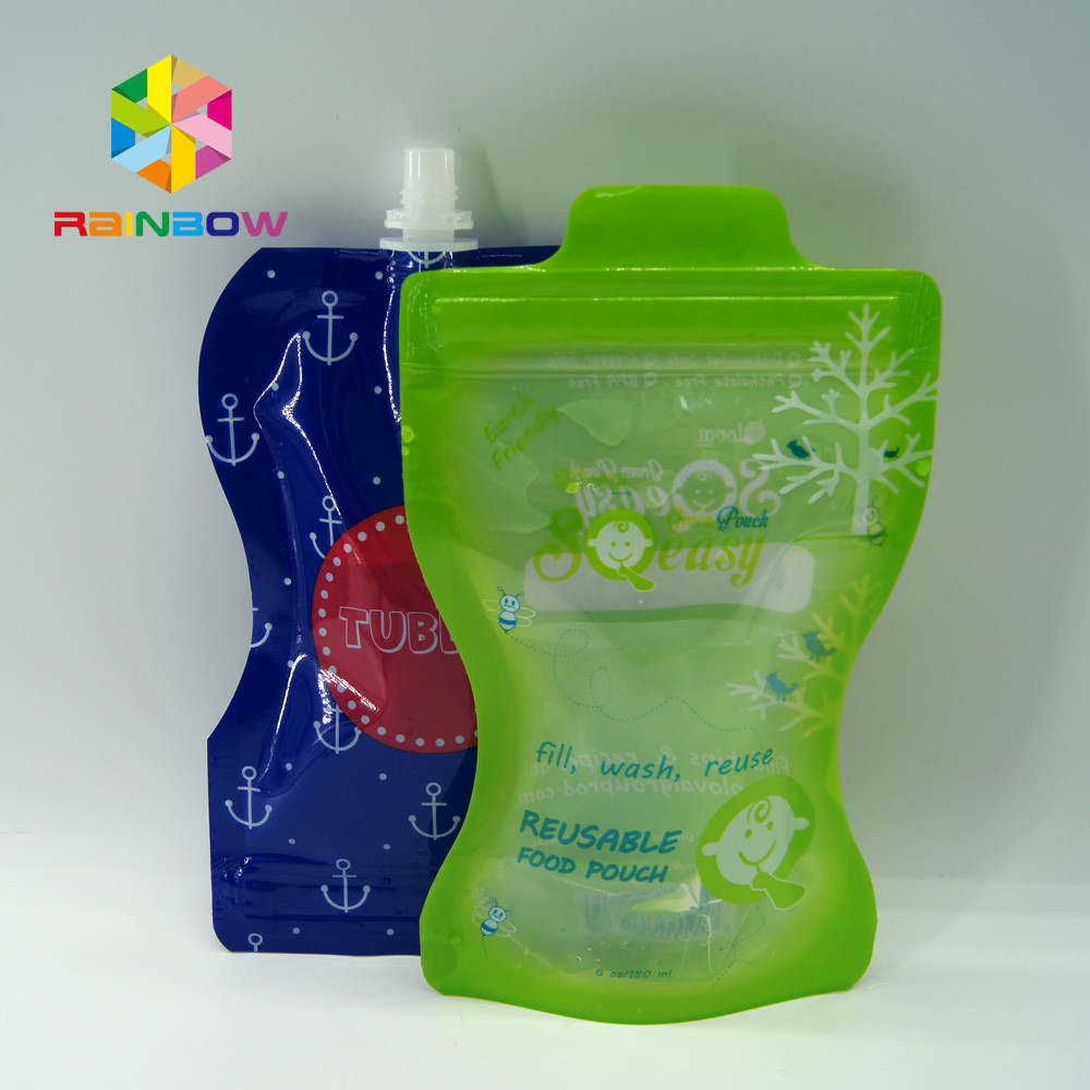Food Standard Beverage Spout Pouch / Baby Food Packaging Bag 150 Micron Thickness