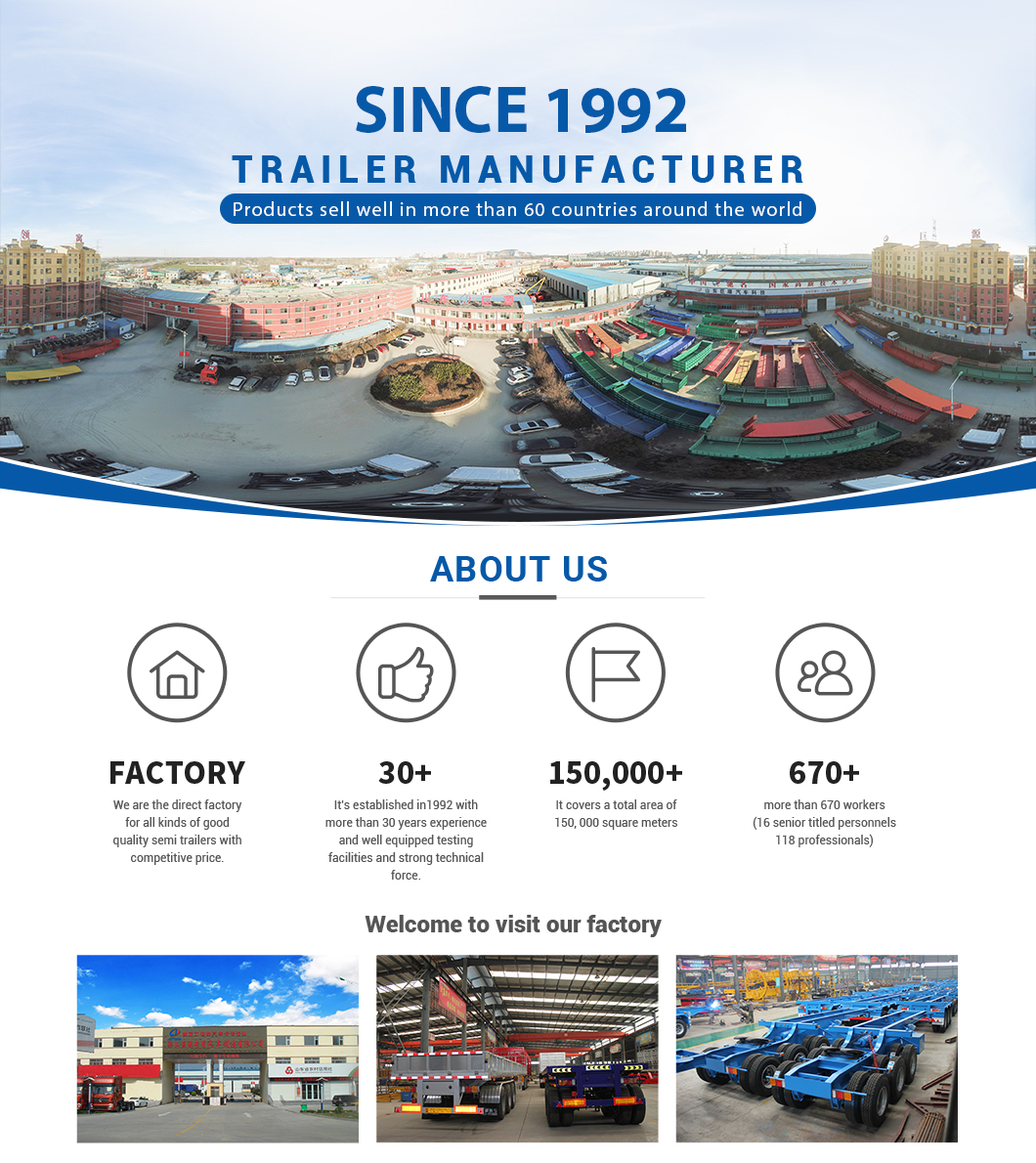 50 Ton Capacity Low Boy Truck Semi Trailer with Hydraulic Ramp and Main Beam Q345B