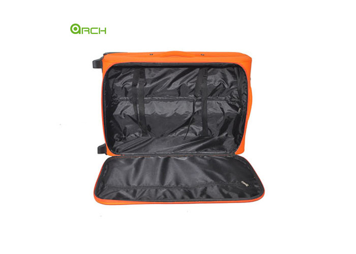 600D Polyester Suitcase Soft Sided Luggage with One Front Pocket and Skate Wheels