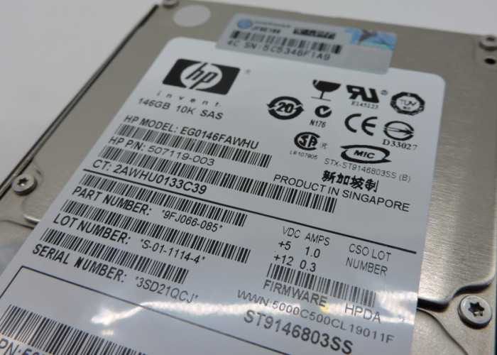 1 Year Warranty HP Hard Disk 507125-B21 507119-003 507283-001 146G 10K SAS 2.5 Inch