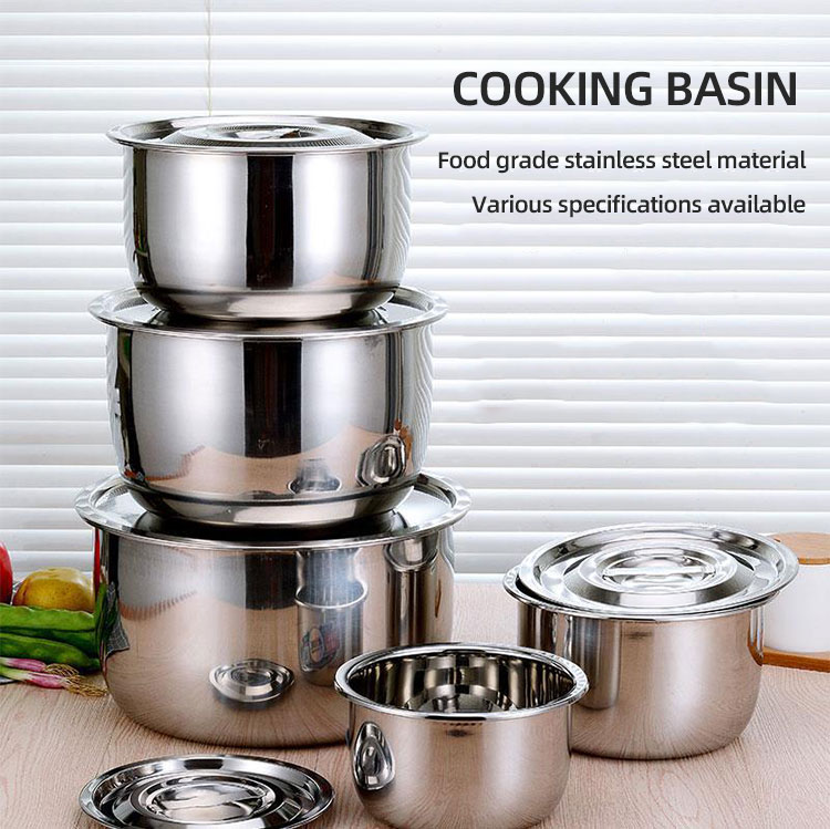 Factory Best Selling 5 Pieces Pots Set Stainless Steel Cooking Pot Set Cookware Sets With Lid