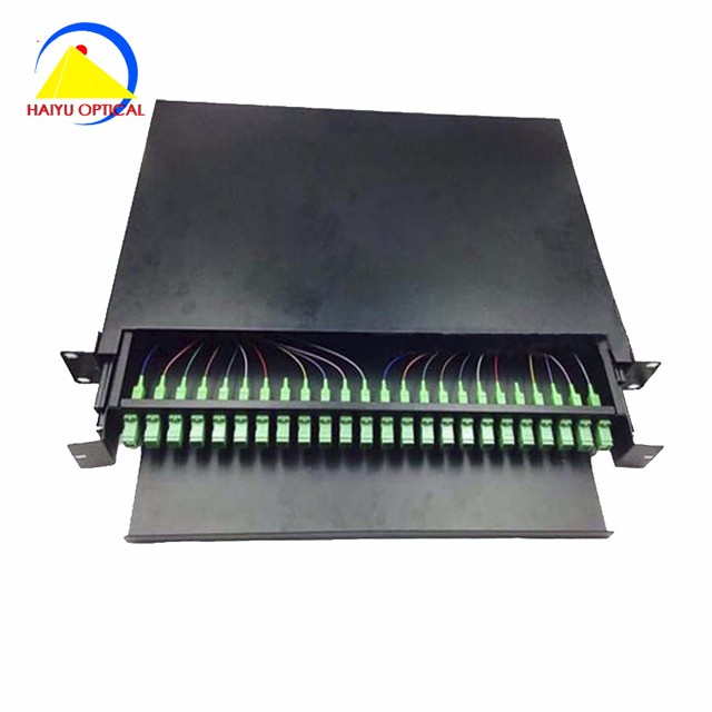 SC APC 24 Port Fiber Optic Patch Panel Using Cold Rolled Steel