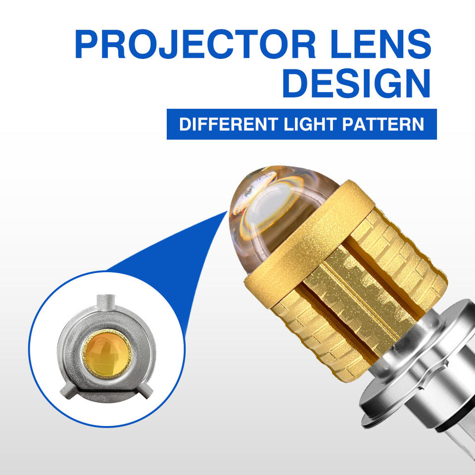 P15D H6M Motorbike Headlight Bulb Dual Color Led H4 Motorcycle Bulb