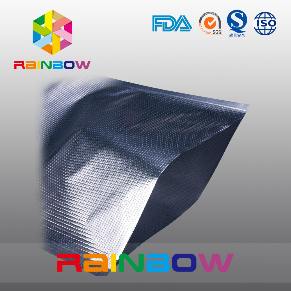 Embossed texture aluminum foil vacuum seal bags for food packaging