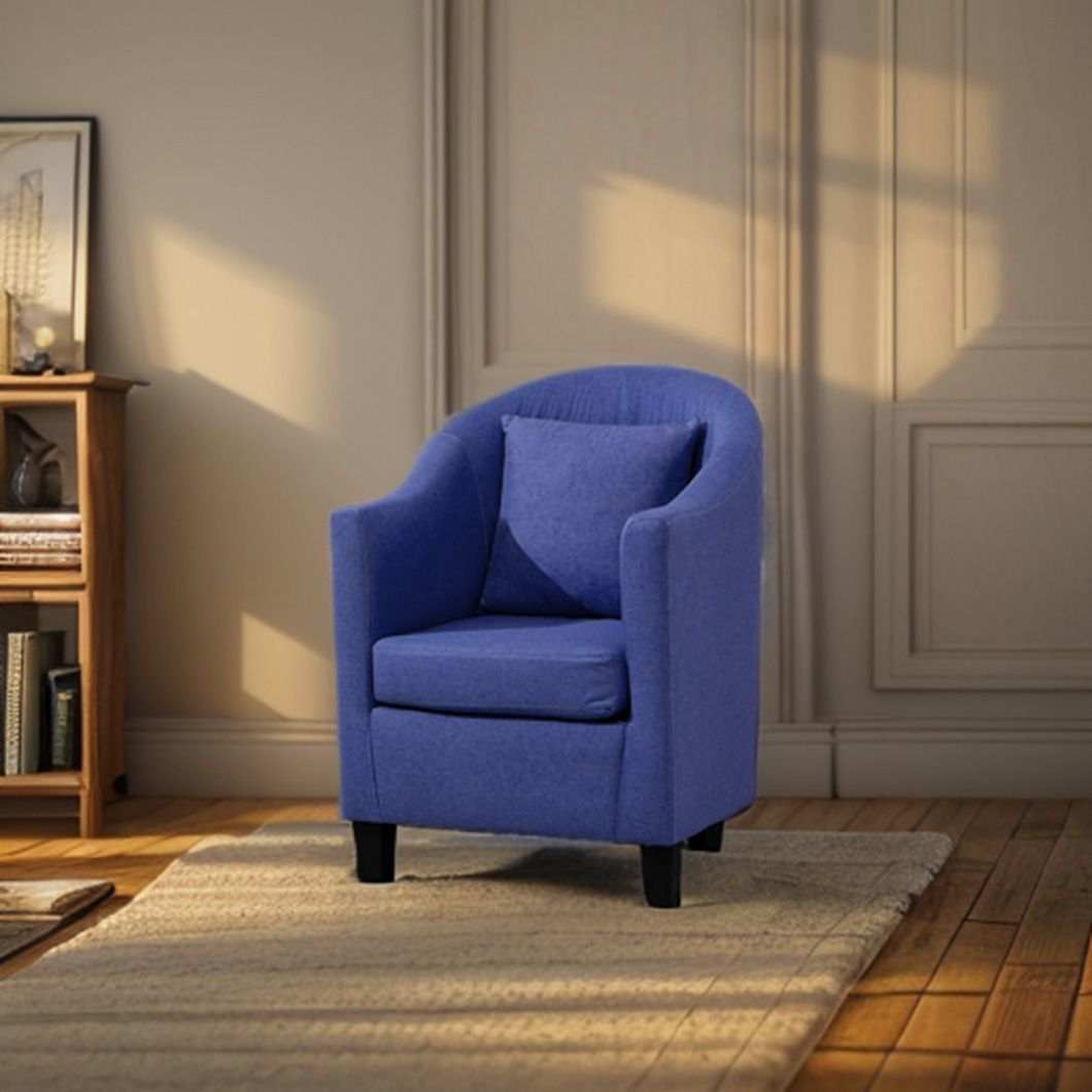 Wooden Frame Decoration Upholstered Sofa Chair for Coffee Shop and Hotel and Bedroom