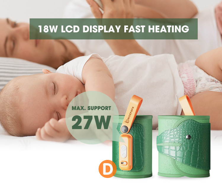 Velcro Infant Portable Temperature Control Bottle Warmer For Breast Milk