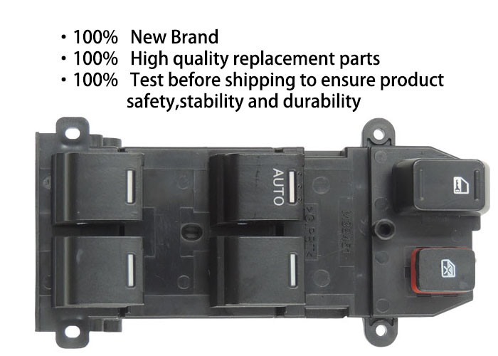 Black Driver Side Power Window Switch Front Side 35750-SNA-K01 CHM 2014