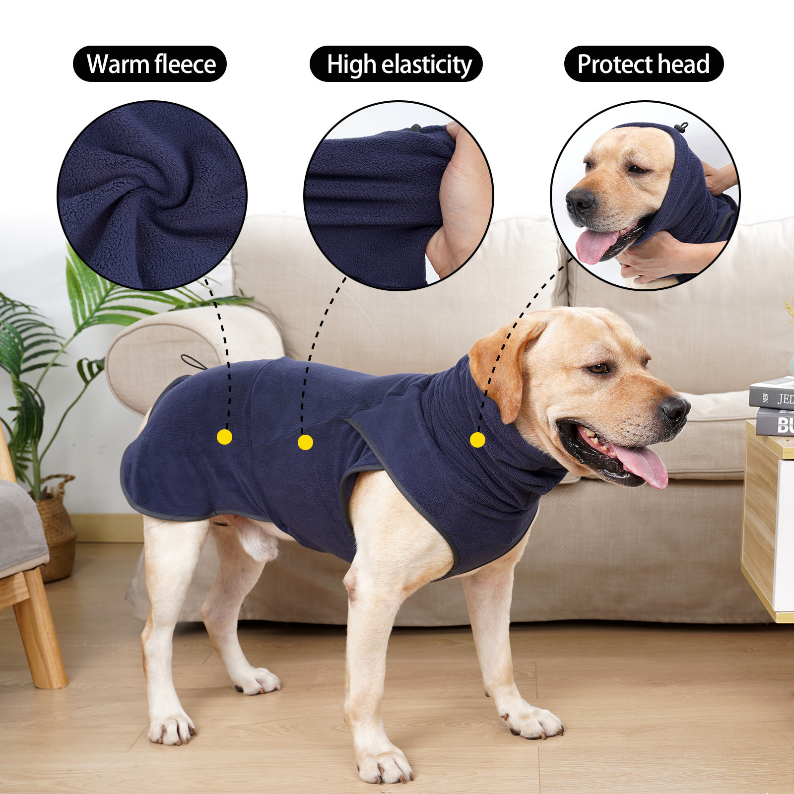 Large Dogs Fleece Material Pet Winter Clothing Soft And Cozy