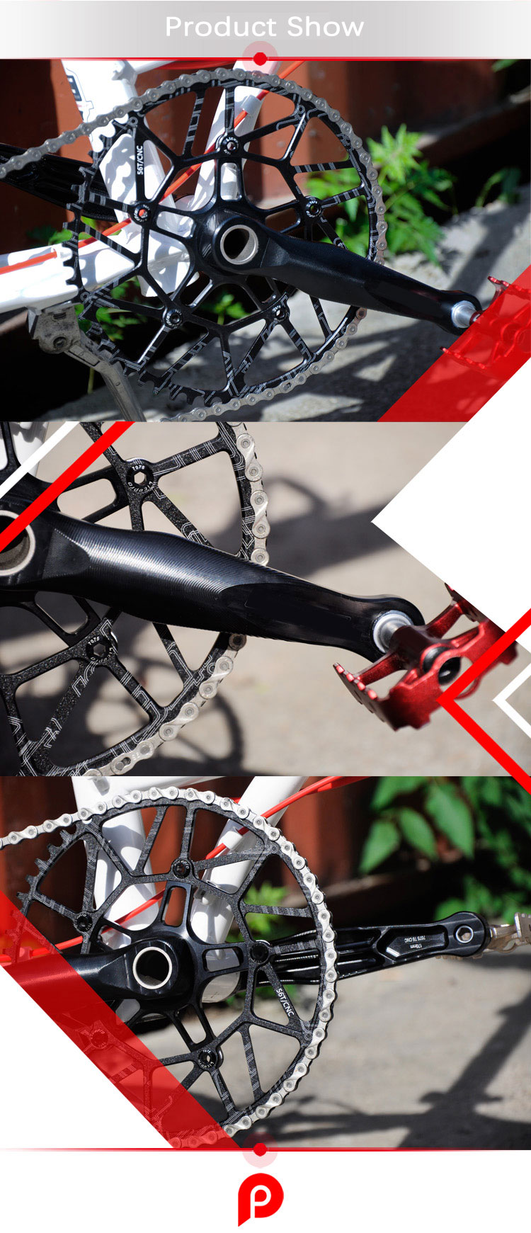 Road Bicycles Super Hollowtech Taiwan BCD130 170mm 54T Cranksets for and Performance