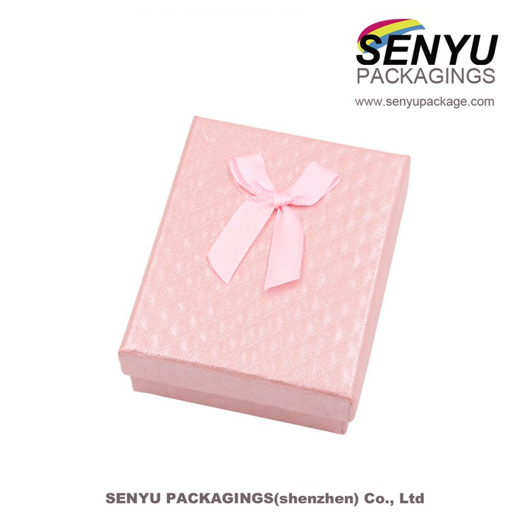 Pink Custom Logo Cute Jewelry Packaging Paper With PU Cover
