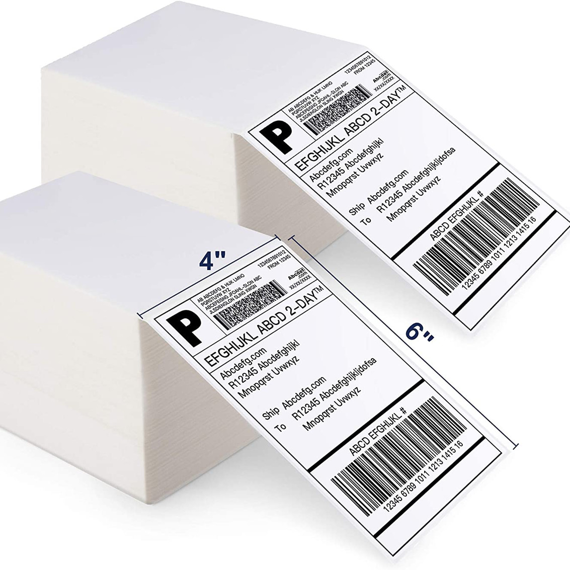 Biodegradable Shipping Labels A6 Waybill 4x6 Thermal Fanfold Labels