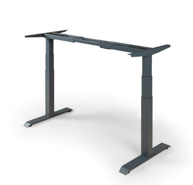 Height Adjustable PANEL Desk Frame 2 Stage Single Motor for Home Office in Wood Style