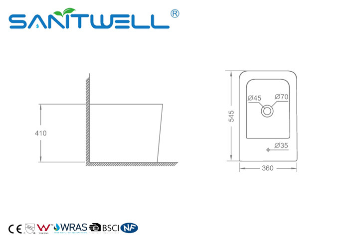 Round italian toilet bidet / basin Bidet For Walltoieltsets