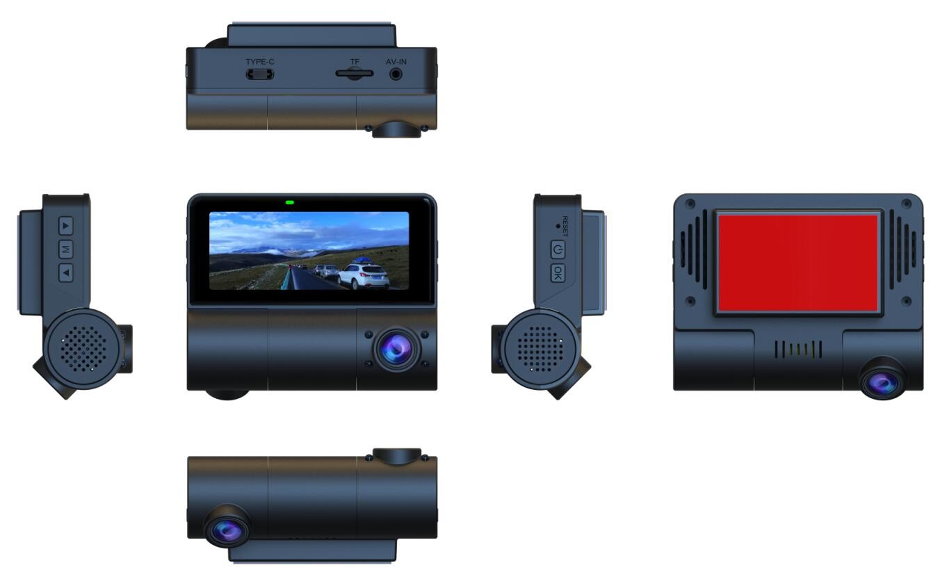 WiFi GPS Car Recorder Dual Recording Invisible 1080P Car Dash Camera with Lens F/NO 1.60