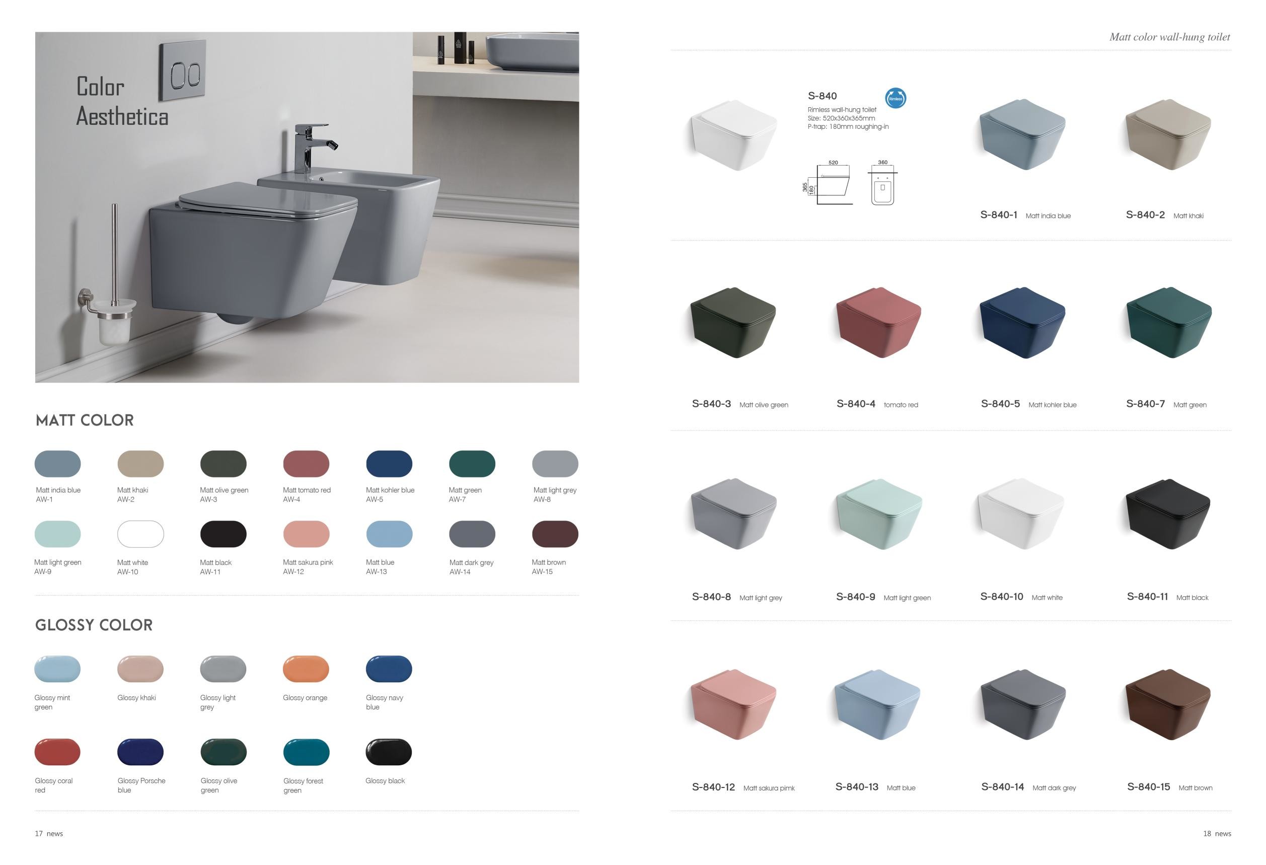 Artificial Stone Groove Fluted Wall Mounted Bathroom Sink Square Orange Pink Green Color