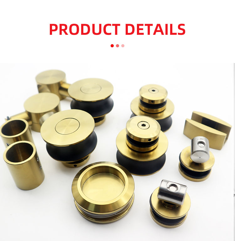 Enhance Your Bathroom with Gold Color Frameless Sliding Shower Door Hardware Fittings
