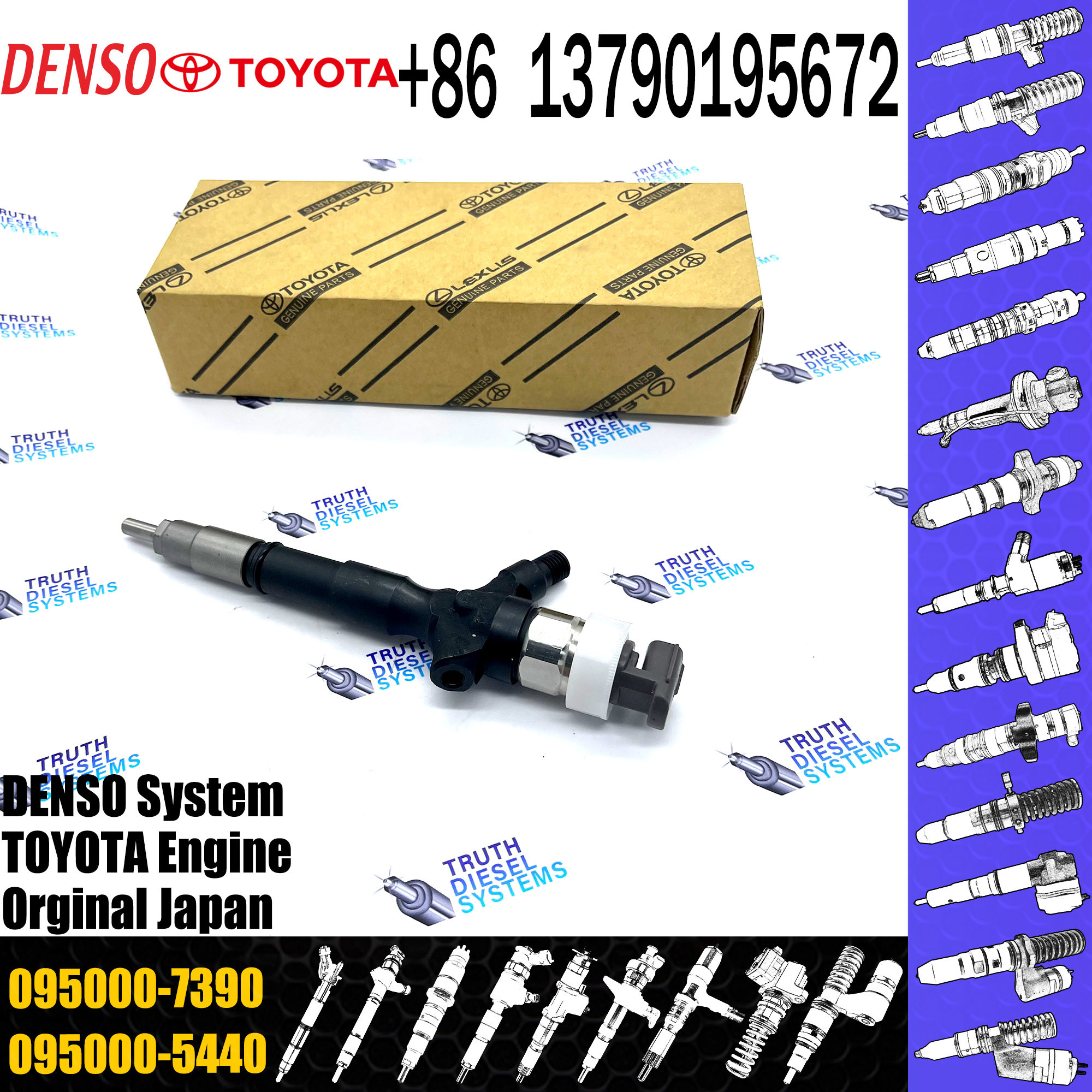 Common rail injector 095000-7390 / common rail injector 095000-6190 injector 095000-7390 / injector 095000-6190