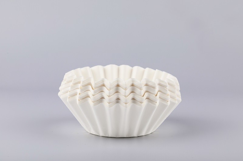 Portable Unbleached 5 Cup Coffee Filters Basket Wood Pulp