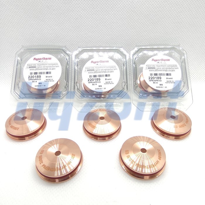 Mild Steel 80 Amp Hypertherm 220189 Plasma Torch Consumables