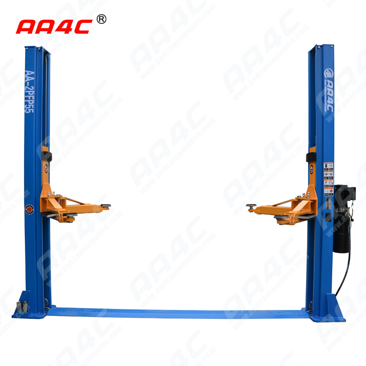 AA4C 12000lbs 5.5T hydraulic baseplate dual sides manual unlock 2 post vehicle lift AA-2PFP55