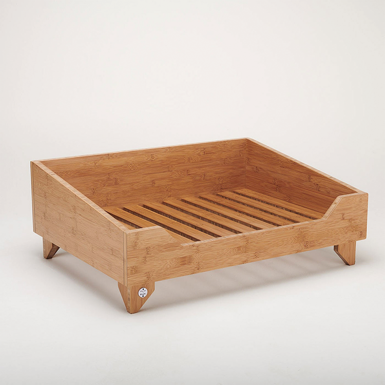 OEM Solid Bamboo Cat Bed Frame For Small Medium Large Dog PET