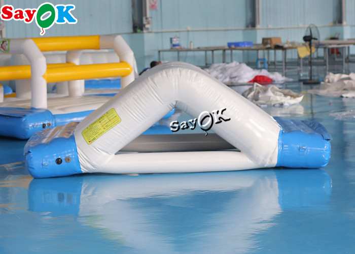 Water Iceberg Inflatable 3x2x1mH White Inflatable Water Toys Game Double Water Slide