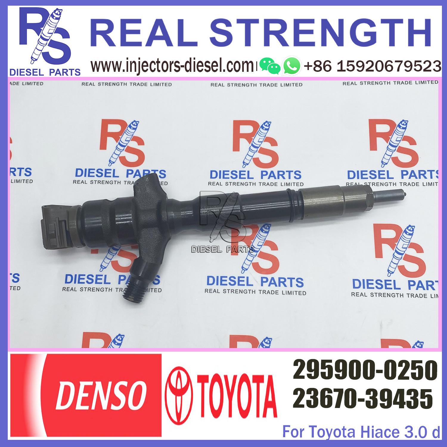 common rail injector 23670-30440 23670-39435 diesel fuel injector 295900-0200 295900-0250 for Toyota Hiace Dyna 1KD-FTV