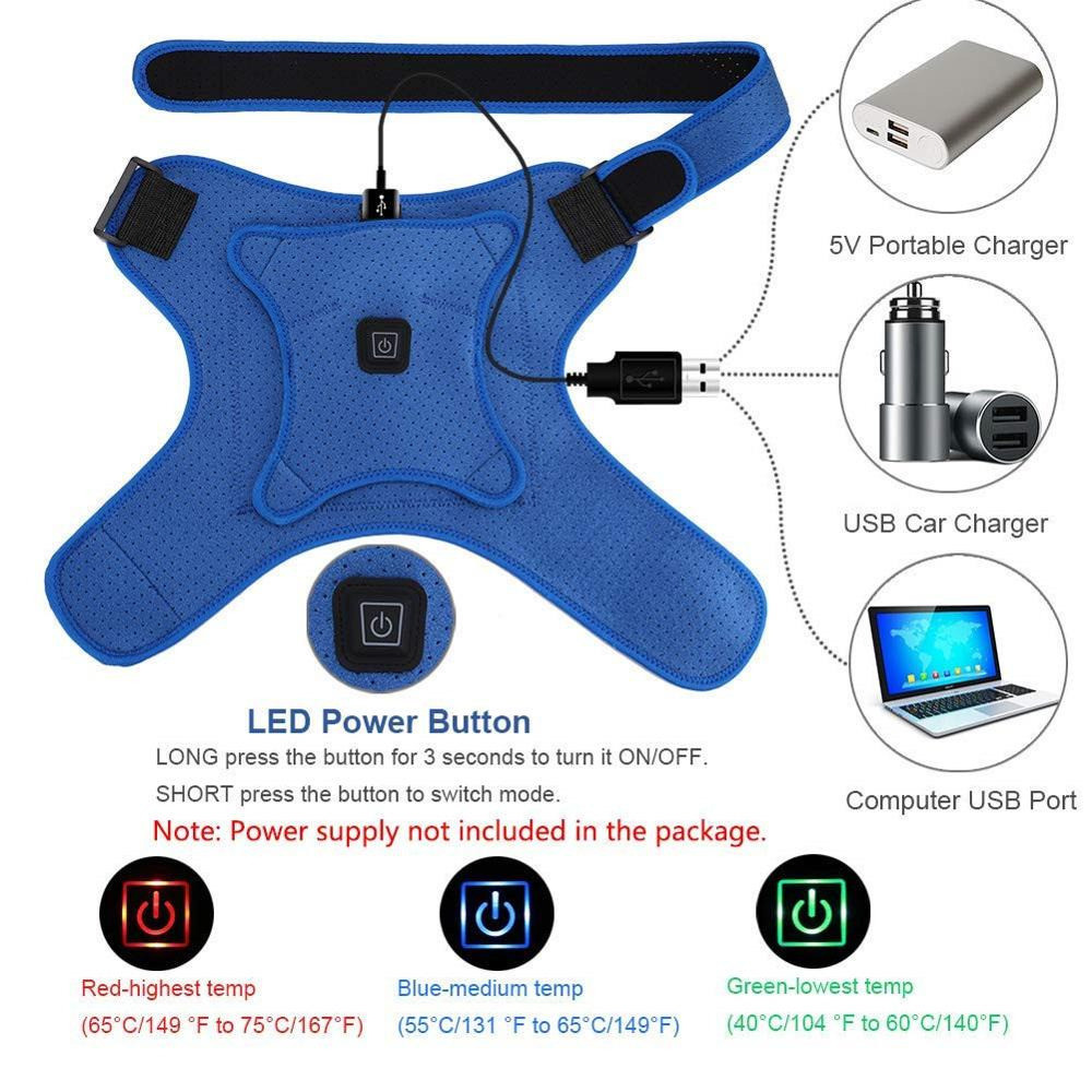 Rechargeable Heat Therapy Wrap 7inch×7inch Size Washable for Frozen Shoulder OEM