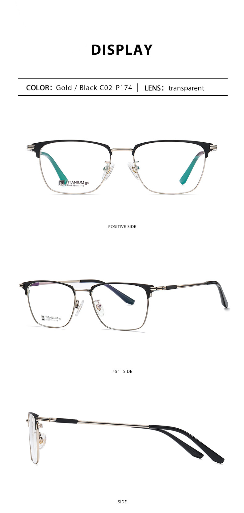 OEM Titanium Frame Glasses Anti Allerg Corrosion Resistant For Men