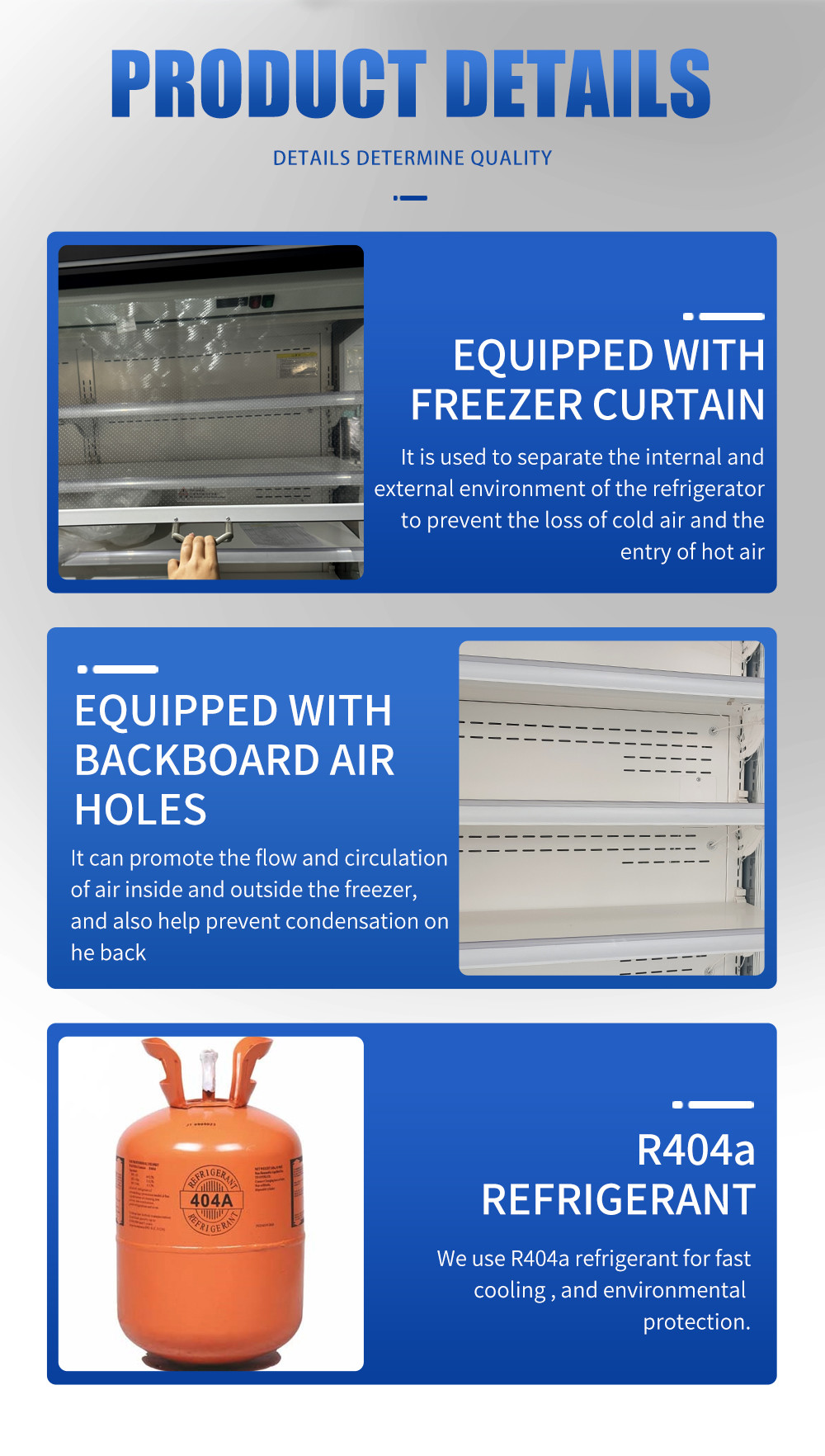 Vegetable Display Case Refrigerator , 4 Layers 1.98m Height LED Open Front Chiller