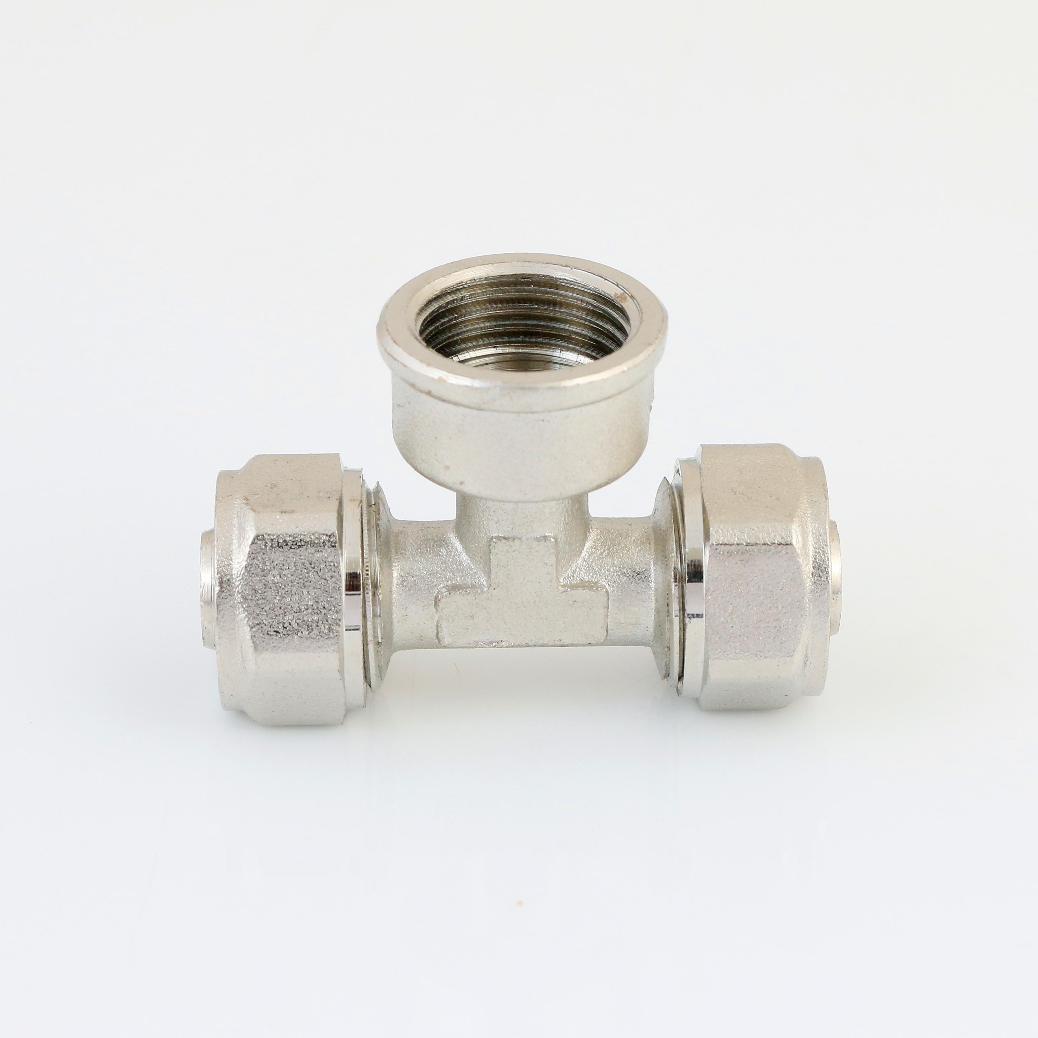 brass compression pex pipe fittings Wallplate Elbow Female with plated for pex-al-pex pipe fittings