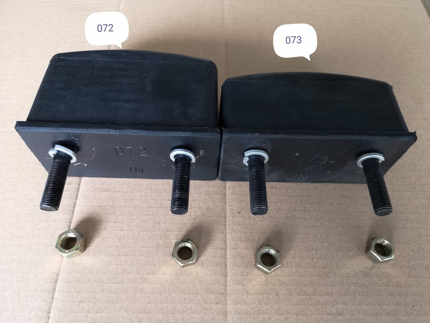 Black Rear Rubber Cushion For ISUZU Pump Truck In Left Side 1533660722 Black Body