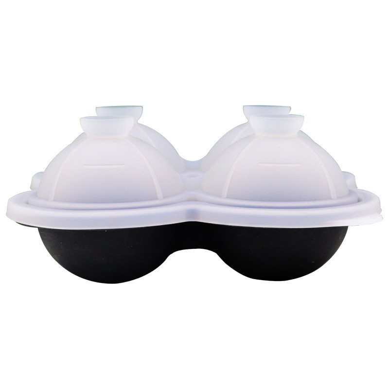 Ice Cube Tray, 2.5inch Ice Cube Molds, 2 Cavity Silicone Rose & 2 Diamond Ice Ball Maker, Easy Release Large Ice Cube Form For Chilling Cocktails,