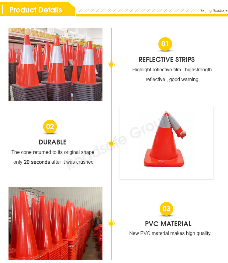 Black White Red Traffic Cones 36in Traffic Control Cones Reflective